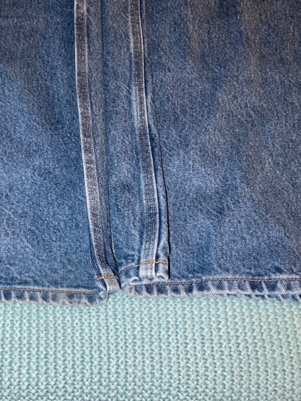 Vintage Carhartt-Double Front Denim Logger Jeans- B73-DST Dark Stone- (46x30) - Picture 9 of 16